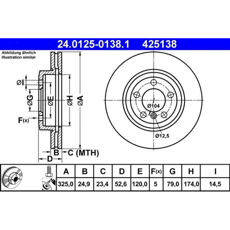 Bremsscheibe Bmw P. E46 2.5-3.0 99-07 24.0125-0138.1 Bremsscheibe Bmw P. E46 2.5-3.0 99-07 24.0125-0138.1