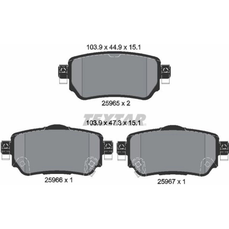 Bremsbelagsatz Nissan T. Qashqai/X-Trail 1.2-1.6 13 2596501 Bremsbelagsatz Nissan T. Qashqai/X-Trail 1.2-1.6 13 2596501