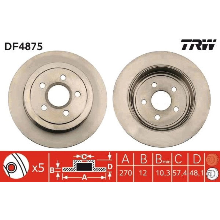 91 482 009 Bremsscheibe HA DF4875