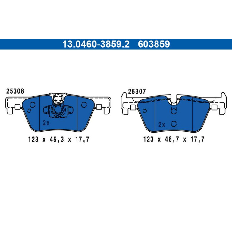 Bremsbelagsatz Bmw T. F30 316-328/F20 114-125/F32 420-428 13.0460-3859.2 Bremsbelagsatz Bmw T. F30 316-328/F20 114-125/F32 420-428 13.0460-3859.2