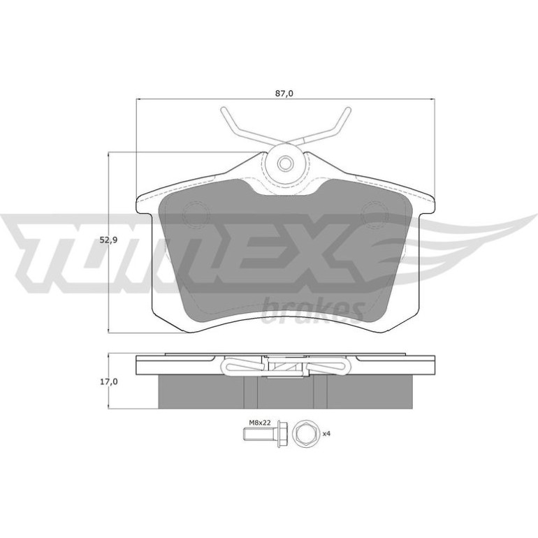 TOMEX brakes Bremsbelagsatz, Scheibenbremse TX 10-781 TOMEX brakes Bremsbelagsatz, Scheibenbremse TX 10-781
