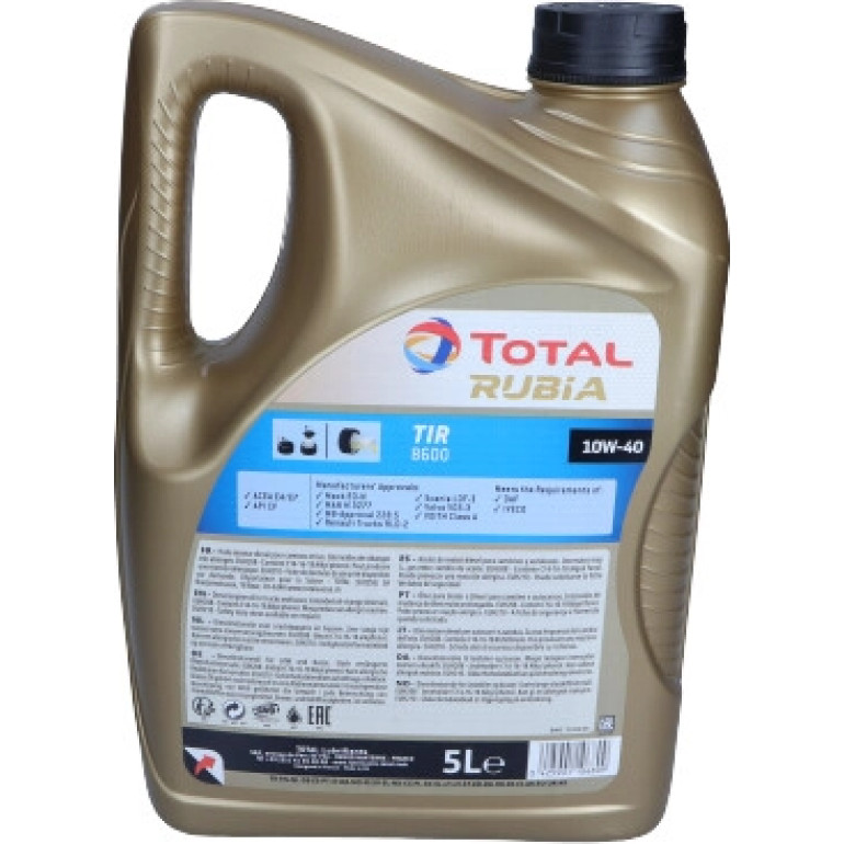 Total Rubia TIR 8600 10W-40 5 Liter 2213670 Total Rubia TIR 8600 10W-40 5 Liter 2213670