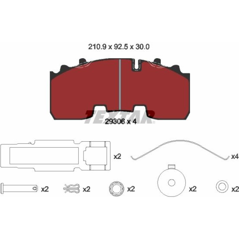 Bremsbelagsatz Knorr Sn6 2930601 Bremsbelagsatz Knorr Sn6 2930601