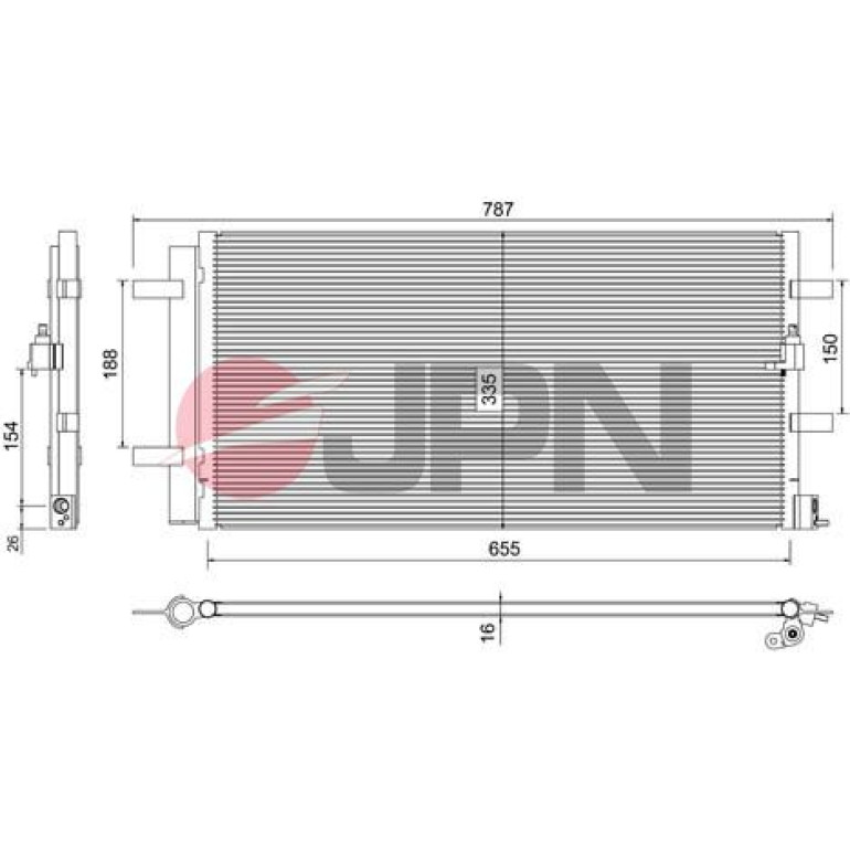 JPN Kondensator, Klimaanlage 60C9080-JPN JPN Kondensator, Klimaanlage 60C9080-JPN