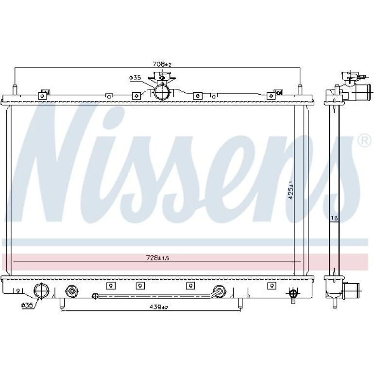 Wasserkühler PKW 628975 Wasserkühler PKW 628975