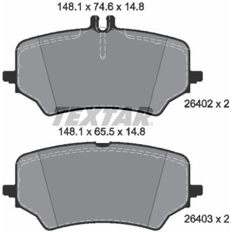 BREMSBELAGSATZ, SCHEIBENBREMSE 2640201 BREMSBELAGSATZ, SCHEIBENBREMSE 2640201