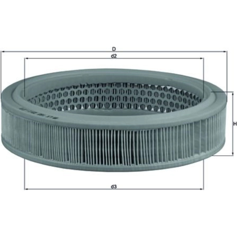 MAHLE Luftfilter LX 160 MAHLE Luftfilter LX 160
