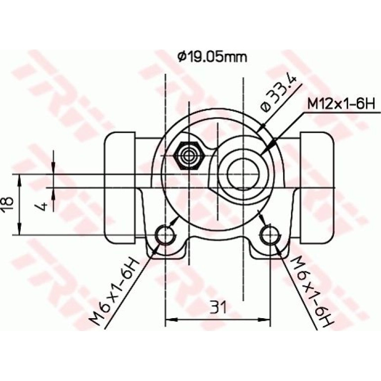 TRW Bremsrolle BWD129 TRW Bremsrolle BWD129