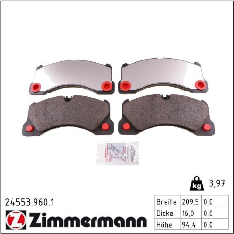 ZIMMERMANN Bremsbeläge 24553.960.1 ZIMMERMANN Bremsbeläge 24553.960.1