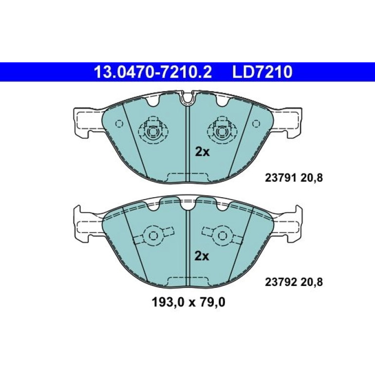 Bremsbelagsatz Bmw S. 5/6 3.0D 04-10 Keramik 13.0470-7210.2 Bremsbelagsatz Bmw S. 5/6 3.0D 04-10 Keramik 13.0470-7210.2