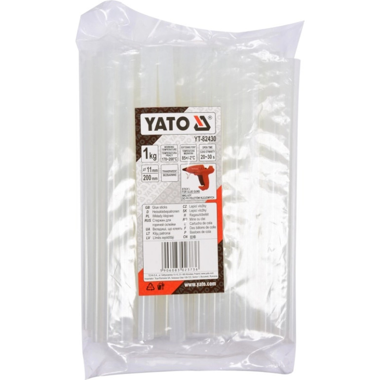 Heissklebepatronen 11,2X200Mm 1Kg Transparent YT-82430