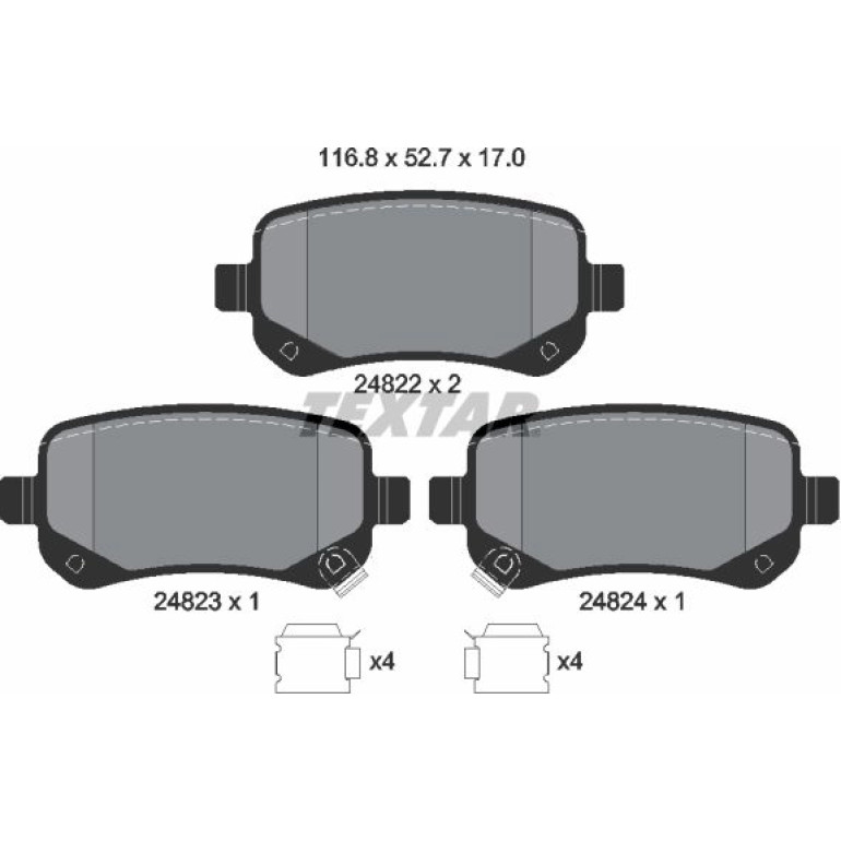 Bremsbelagsatz Chrysler T. Grand Voyager 2.8 Crd/3.3-3.8 07 2482201 Bremsbelagsatz Chrysler T. Grand Voyager 2.8 Crd/3.3-3.8 07 2482201