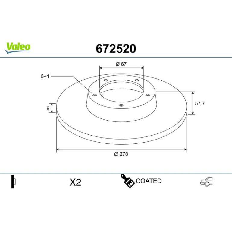 VALEO Bremsscheibe 672520
