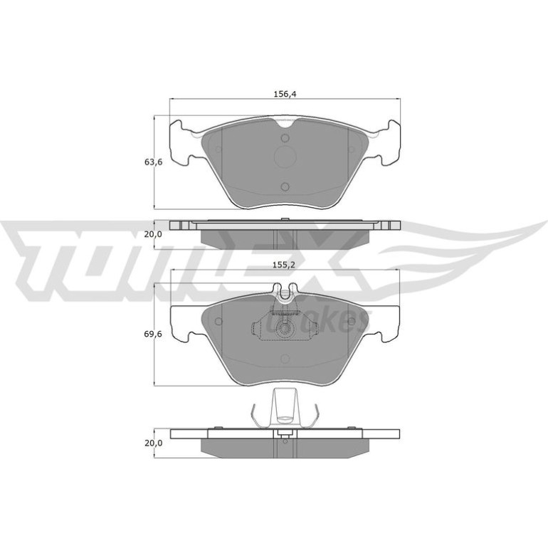 TOMEX brakes Bremsbelagsatz, Scheibenbremse TX 12-82 TOMEX brakes Bremsbelagsatz, Scheibenbremse TX 12-82