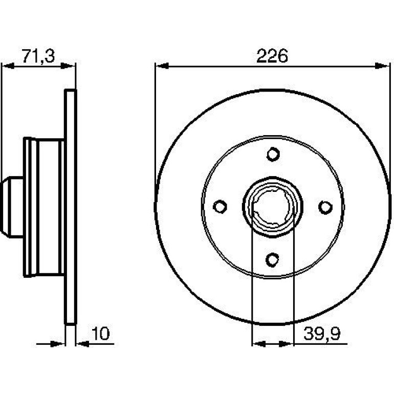 Bremsscheibe HA 0 986 478 331 Bremsscheibe HA 0 986 478 331