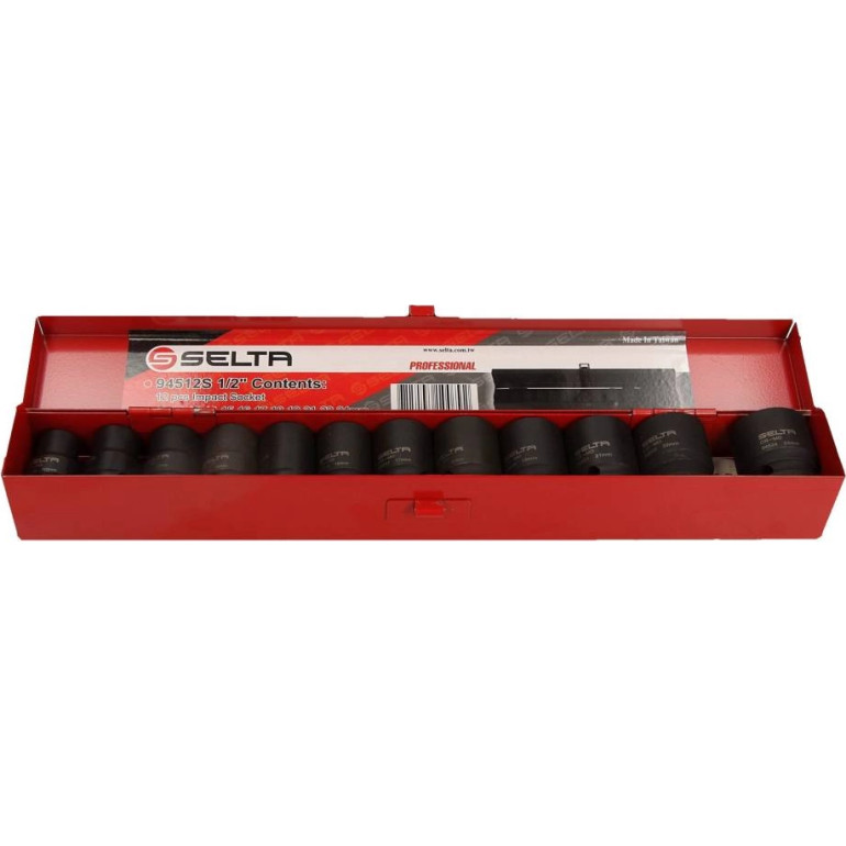 Satz Schlagsteckschlüssel, 1/2, 12-Teilig, 10-24 mm 94512S Satz Schlagsteckschlüssel, 1/2, 12-Teilig, 10-24 mm 94512S