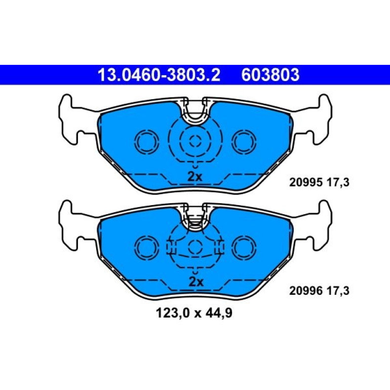 Bremsbelagsatz Bmw T. 3/5/7/Z3 85-03 13.0460-3803.2 Bremsbelagsatz Bmw T. 3/5/7/Z3 85-03 13.0460-3803.2