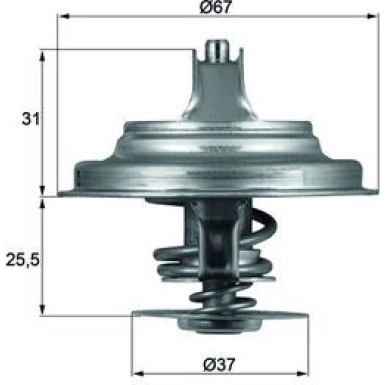 Thermostateinsatz mit Dichtung TX 25 71D Thermostateinsatz mit Dichtung TX 25 71D