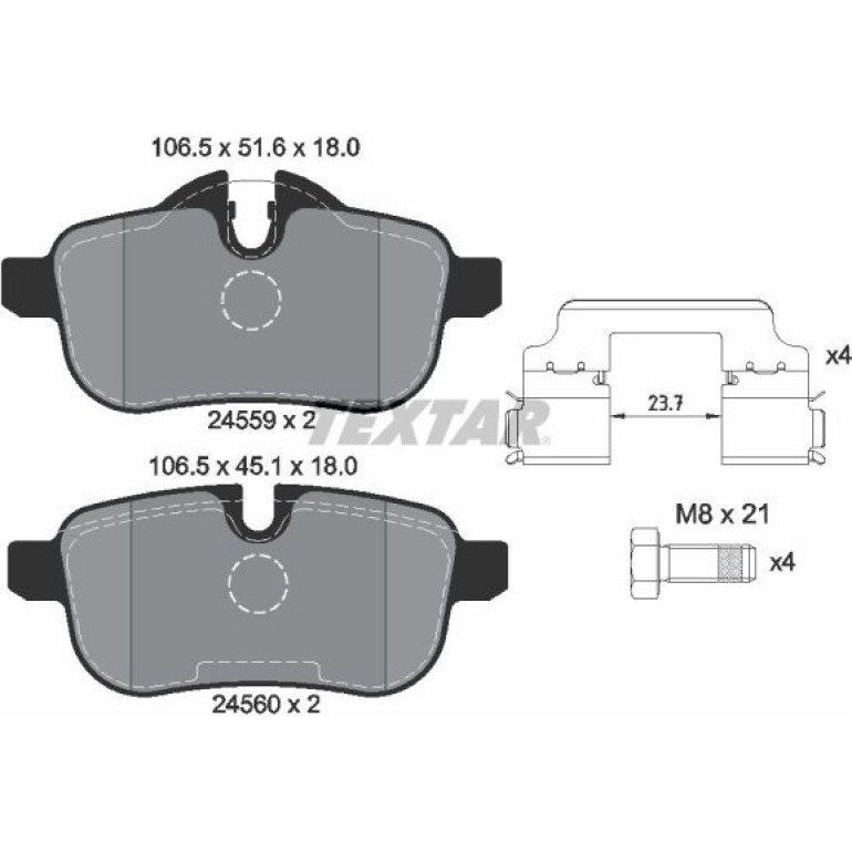 Bremsbelagsatz Bmw T. E89 Z4 09 2455901 Bremsbelagsatz Bmw T. E89 Z4 09 2455901