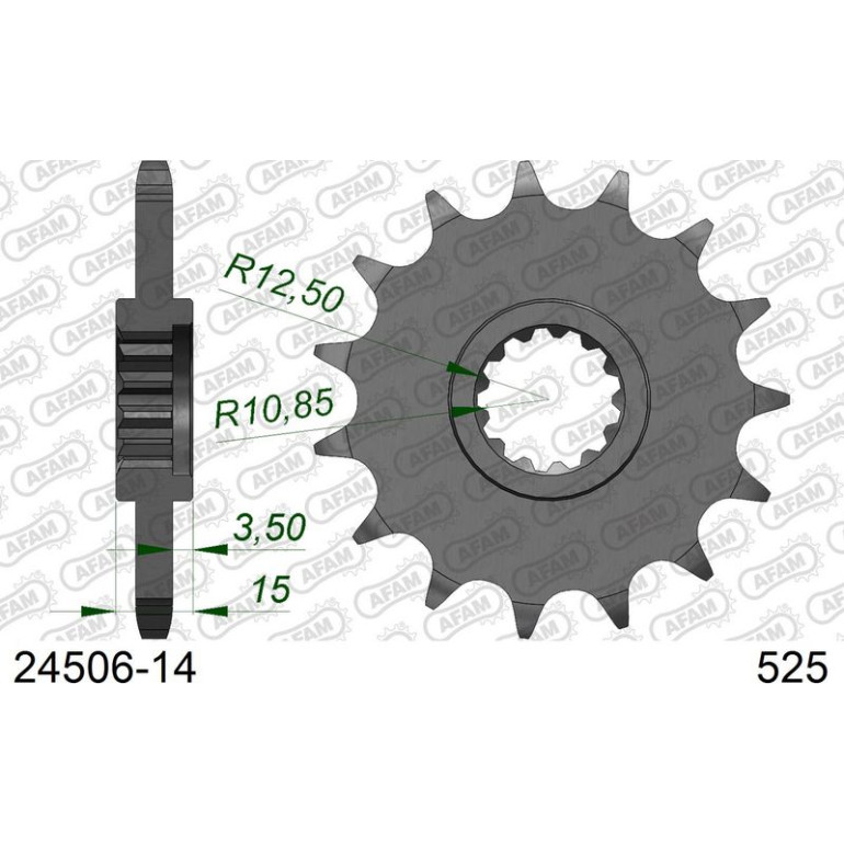 AFAM Ritzel 14 Zähne 24506-14 AFAM Ritzel 14 Zähne 24506-14