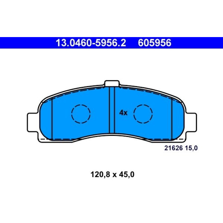 Bremsbelagsatz Nissan P. Micra 1.0-1.4 16V/1.5 D 92-03 13.0460-5956.2 Bremsbelagsatz Nissan P. Micra 1.0-1.4 16V/1.5 D 92-03 13.0460-5956.2