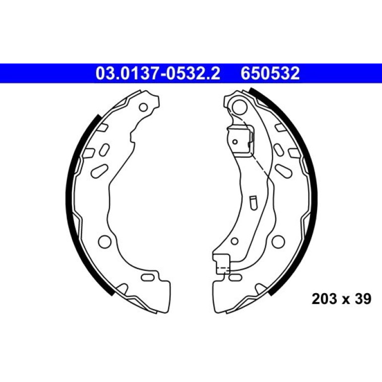 Bremsbackensatz 03.0137-0532.2 Bremsbackensatz 03.0137-0532.2