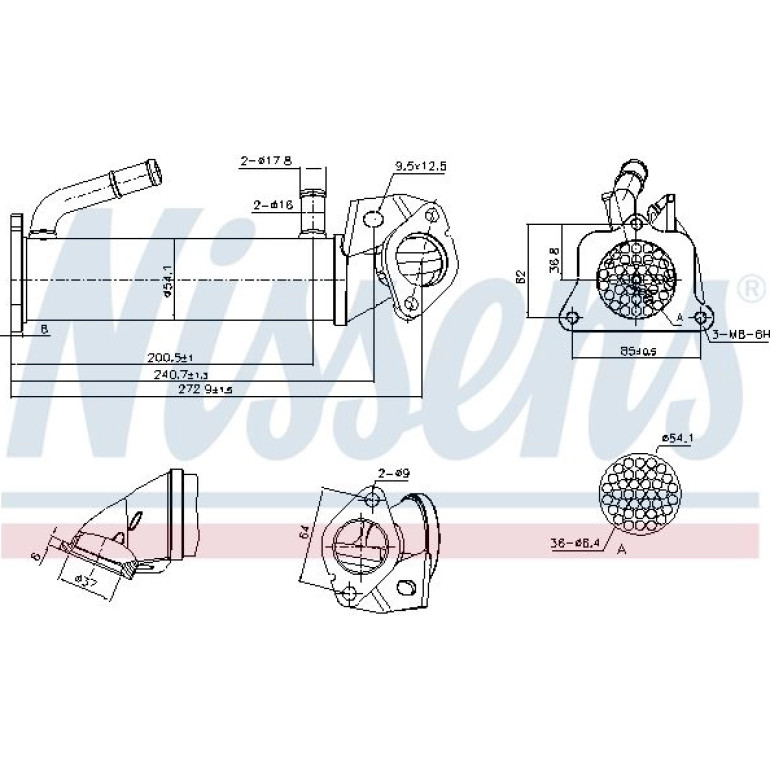 Kühler,Abgasrückführung 989322 Kühler,Abgasrückführung 989322