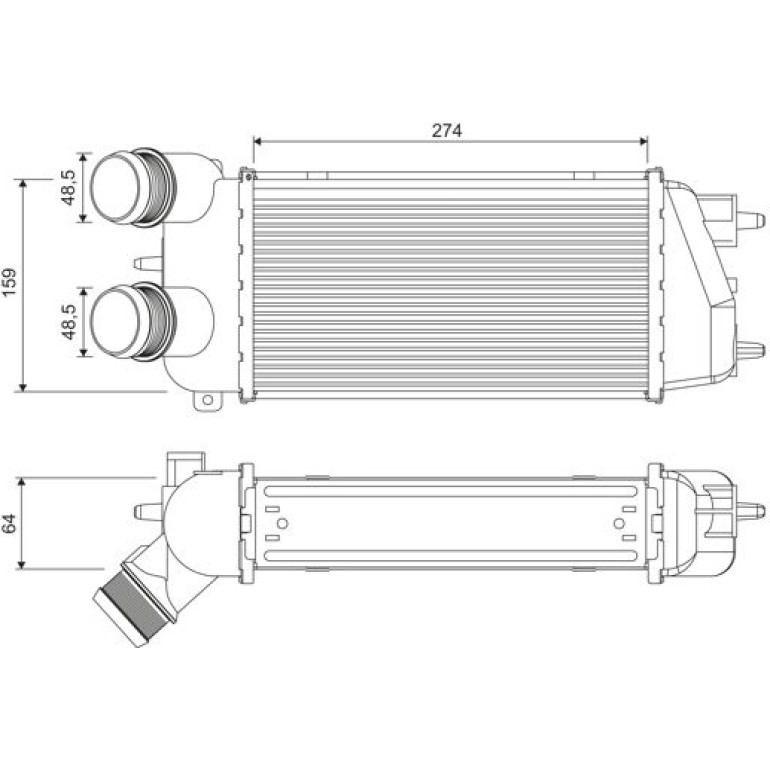 VALEO Druckluftkühler 818371 VALEO Druckluftkühler 818371