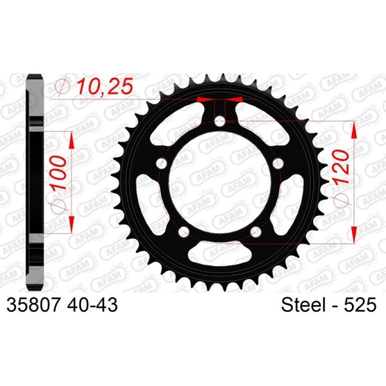 AFAM Kettenrad STAHL 35807-41 AFAM Kettenrad STAHL 35807-41