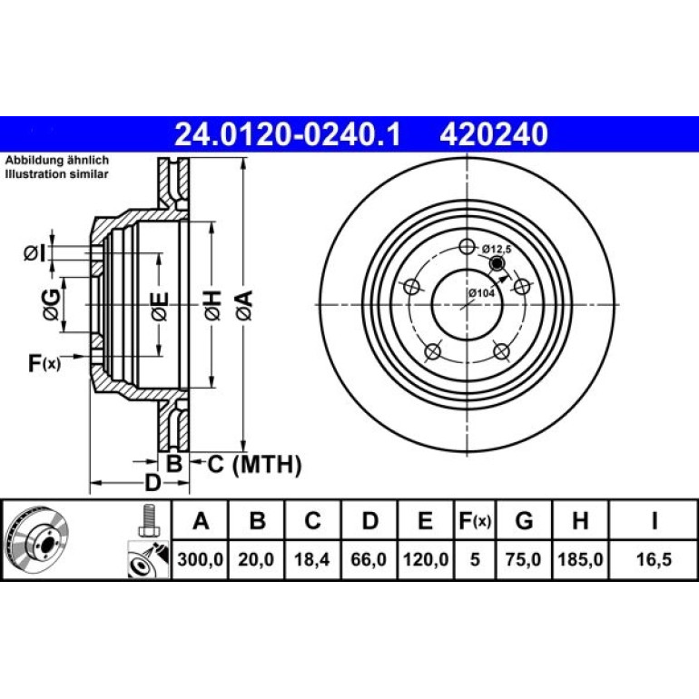 Bremsscheibe Bmw T. 3/4 2.0 11 24.0120-0240.1 Bremsscheibe Bmw T. 3/4 2.0 11 24.0120-0240.1
