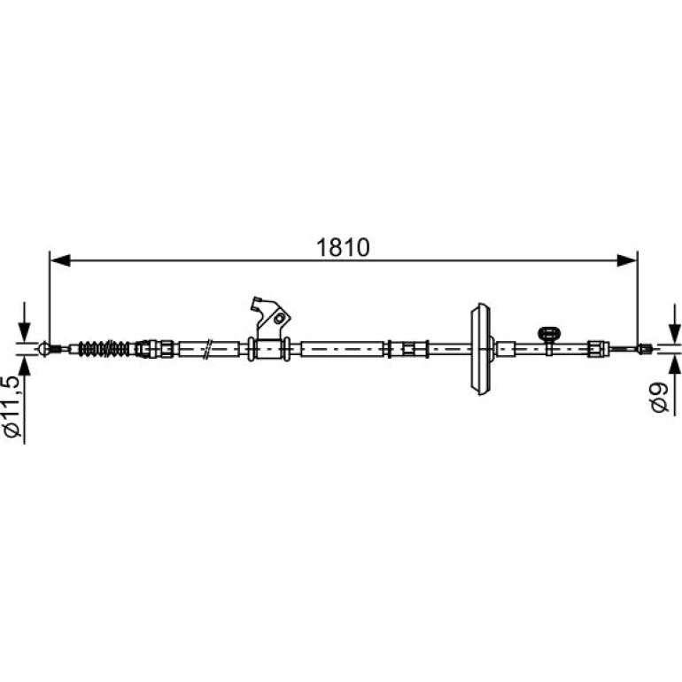 Handbremsseil li 1987482507 Handbremsseil li 1987482507