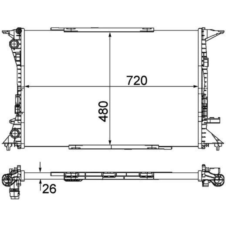 Kühler, Motorkühlung CR 1060 000P Kühler, Motorkühlung CR 1060 000P