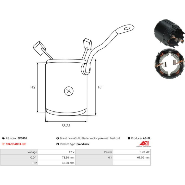 Erregerwicklung, Starter SF3006 Erregerwicklung, Starter SF3006