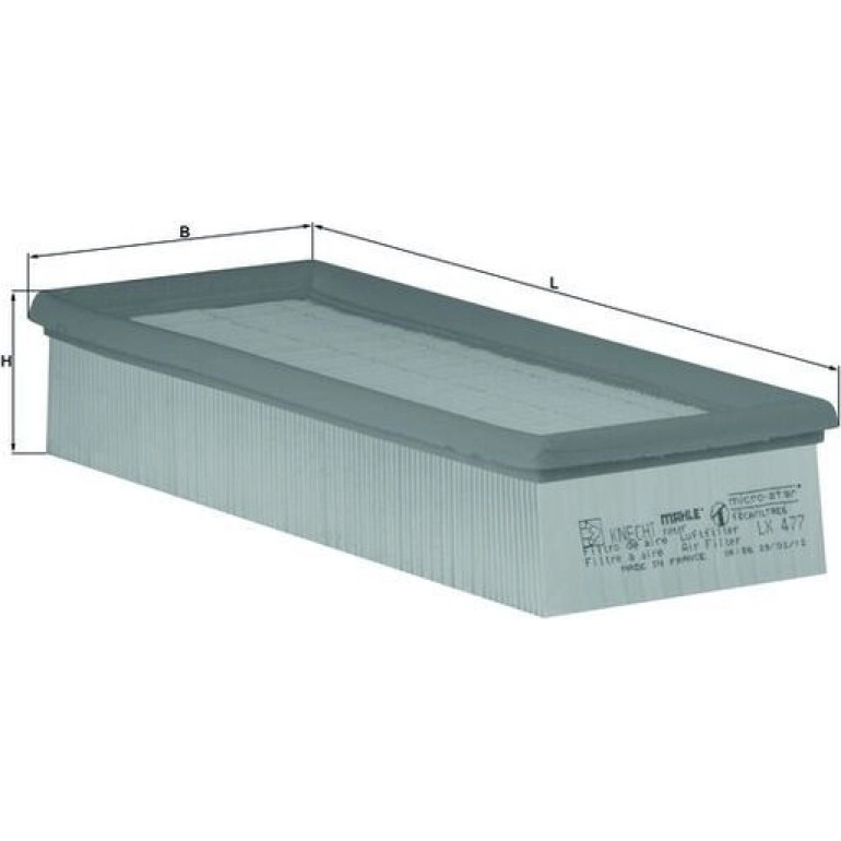 MAHLE Luftfilter LX 477 MAHLE Luftfilter LX 477