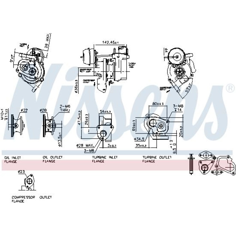 NISSENS Turbolader 93156 NISSENS Turbolader 93156