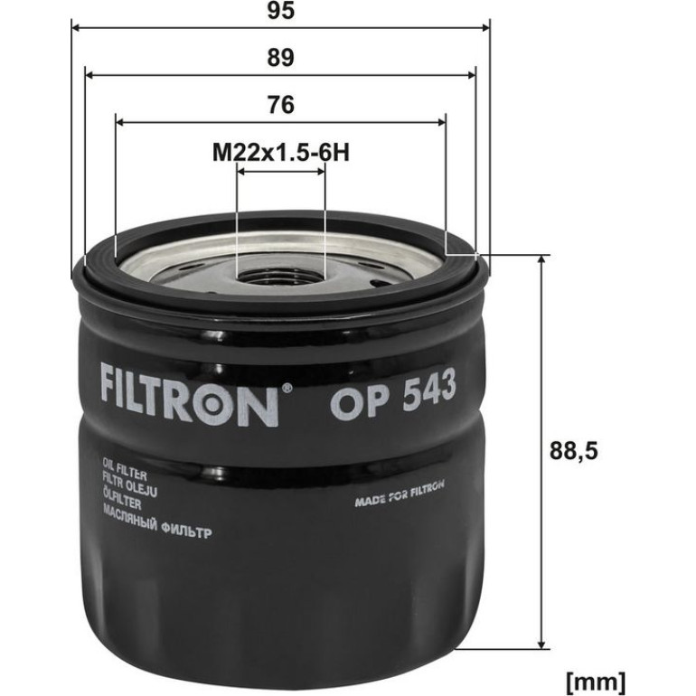 FILTRON Ölfilter OP 543 FILTRON Ölfilter OP 543