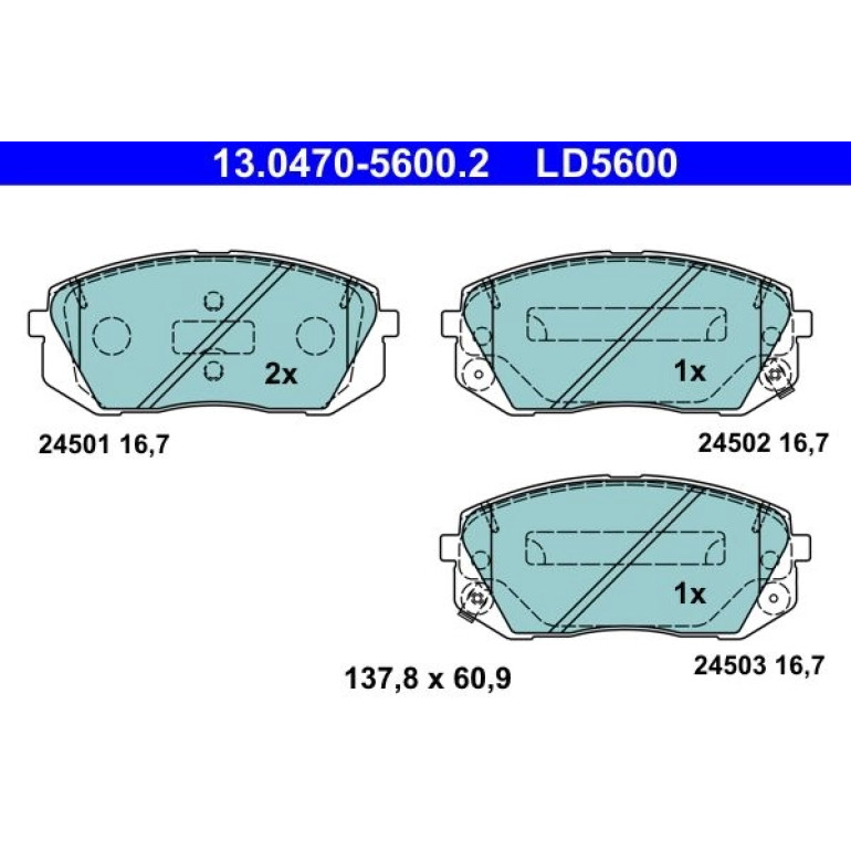ATE Bremsbelagsatz 13.0470-5600.2 ATE Bremsbelagsatz 13.0470-5600.2
