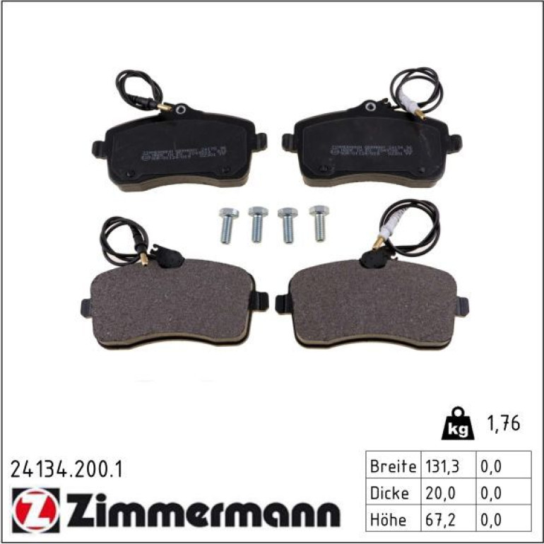 ZIMMERMANN Bremsbeläge 24134.200.1 ZIMMERMANN Bremsbeläge 24134.200.1