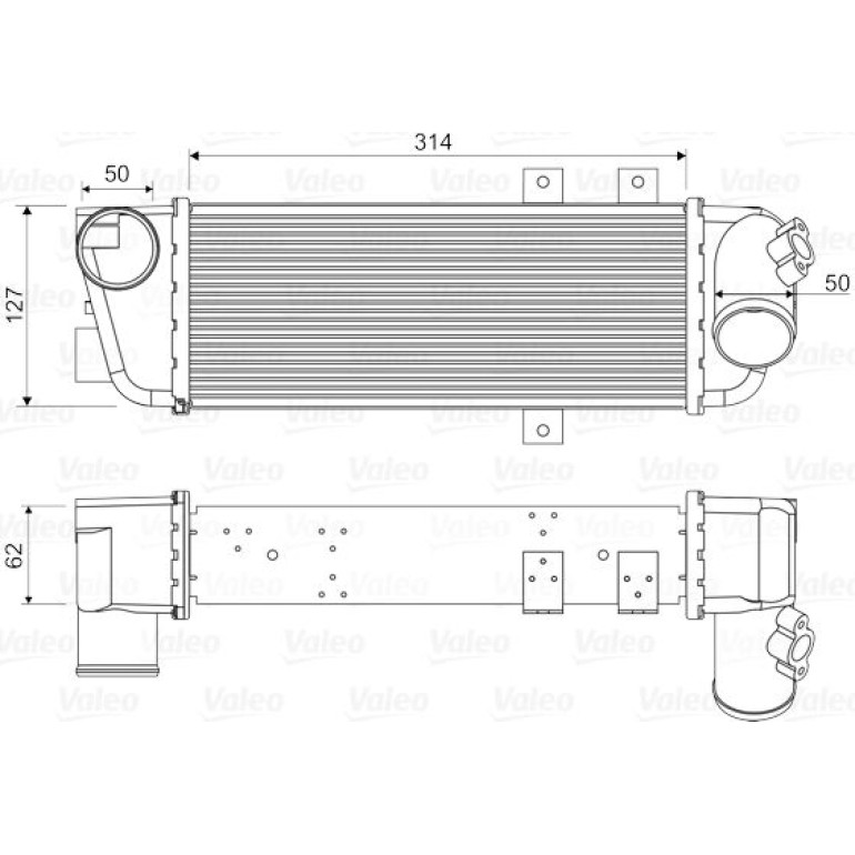 VALEO Druckluftkühler 818333 VALEO Druckluftkühler 818333