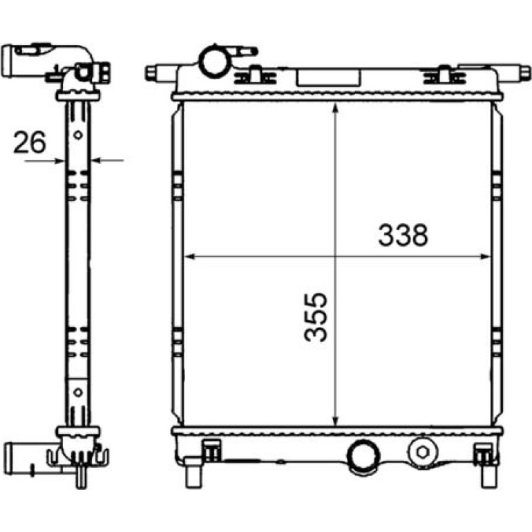 Kühler, Motorkühlung CR 831 000S Kühler, Motorkühlung CR 831 000S
