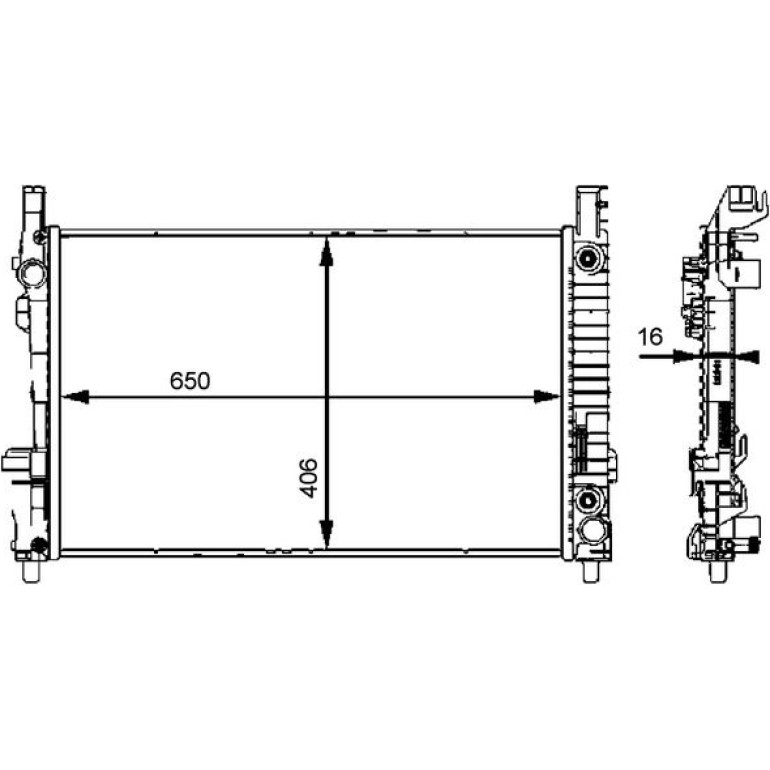 Kühler, Motorkühlung CR 661 000P Kühler, Motorkühlung CR 661 000P