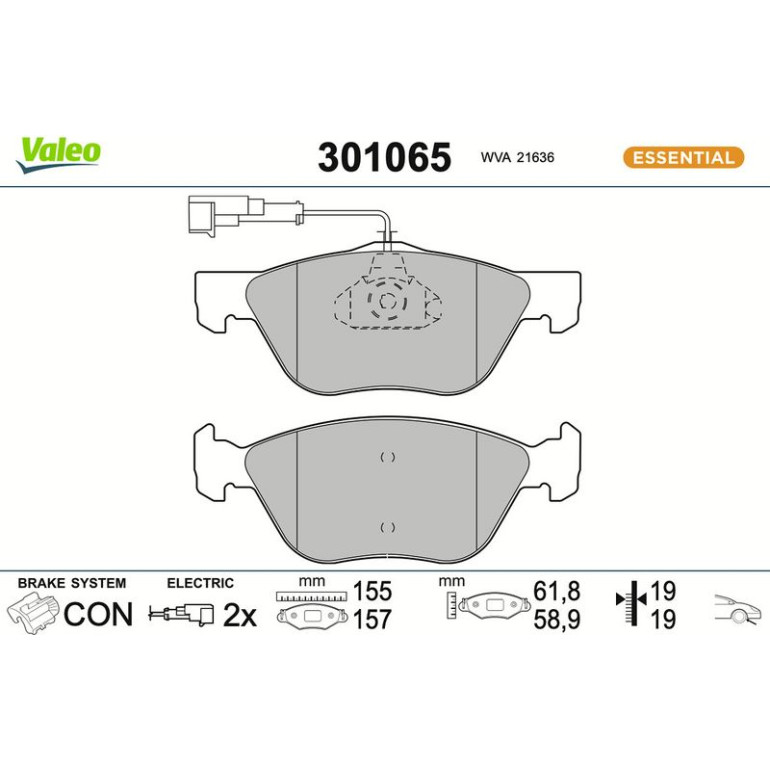 VALEO Bremsbeläge 301065