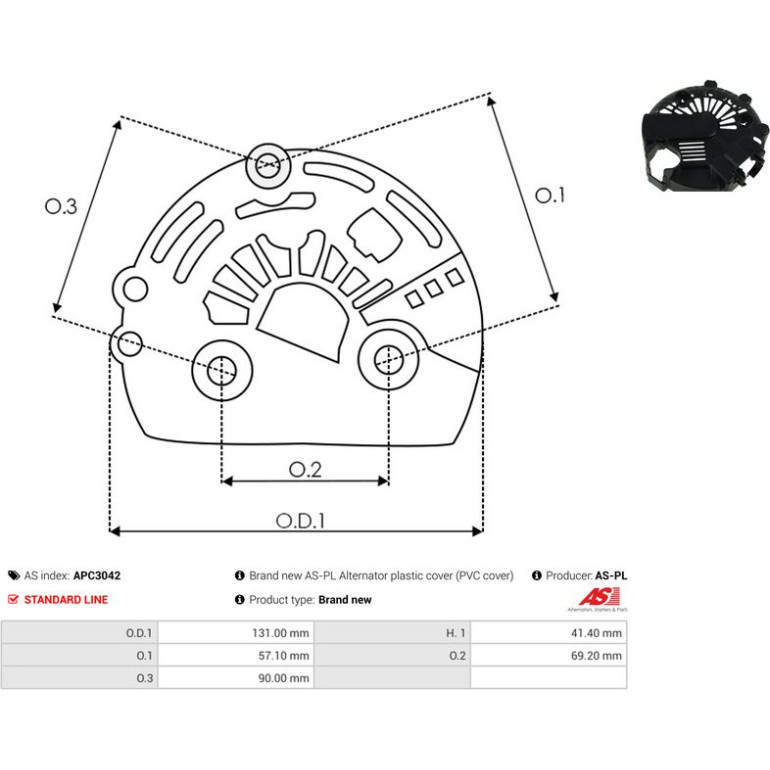 Schutzkappe, Generator APC3042 Schutzkappe, Generator APC3042