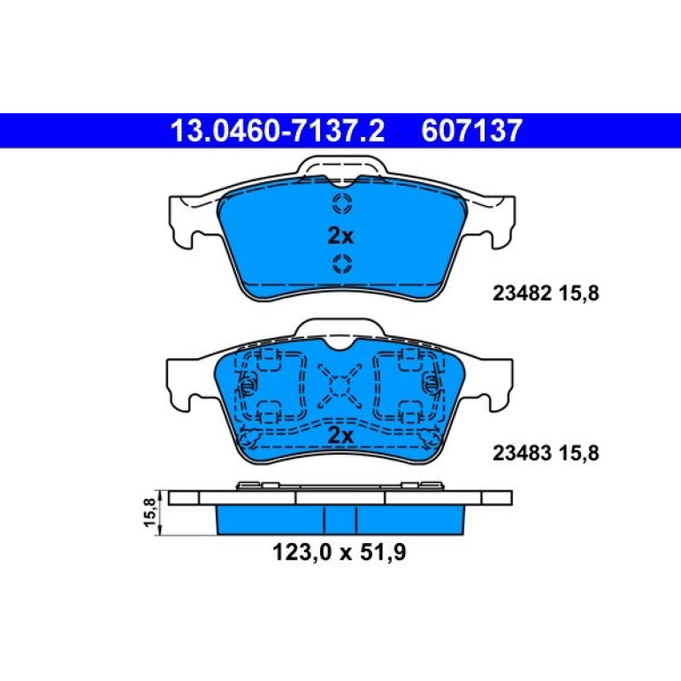 Bremsbelagsatz Renault T. Espace/Laguna/Megane/Vel Satis 01 13.0460-7137.2 Bremsbelagsatz Renault T. Espace/Laguna/Megane/Vel Satis 01 13.0460-7137.2