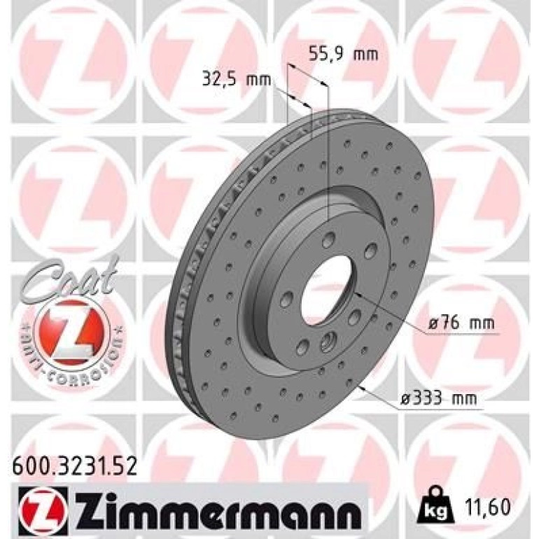 17 481 037 Sport Bremsscheibe VA Sport 600.3231.52 17 481 037 Sport Bremsscheibe VA Sport 600.3231.52