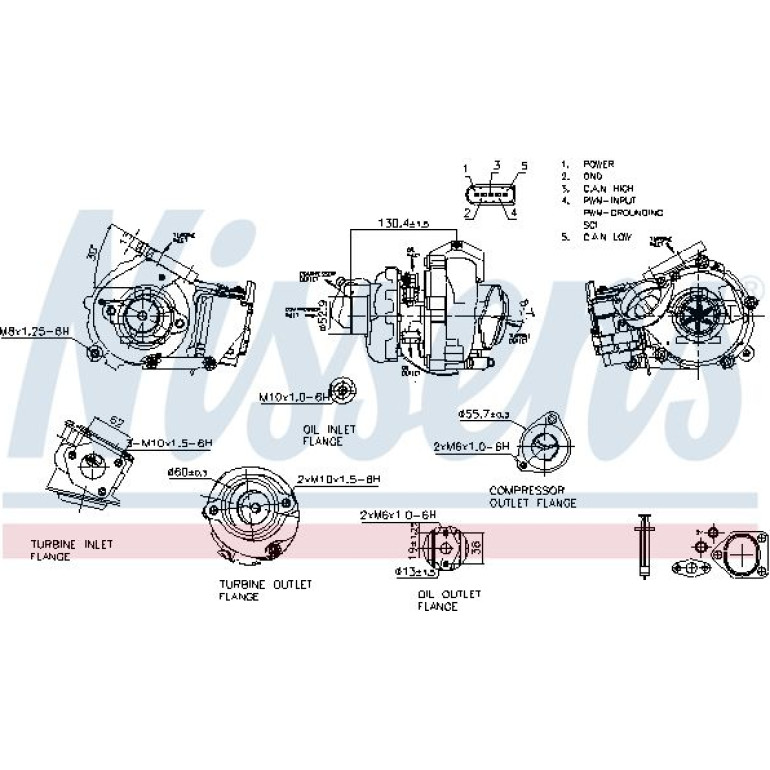 NISSENS Turbolader 93502 NISSENS Turbolader 93502