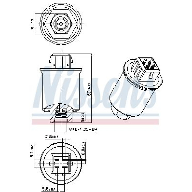 NISSENS Druckschalter, Klimaanlage 301035 NISSENS Druckschalter, Klimaanlage 301035