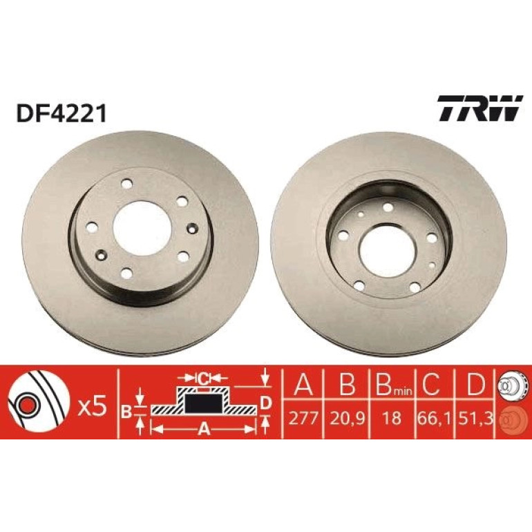 Bremsscheibe Land Rover P. Kostenlos DF4221