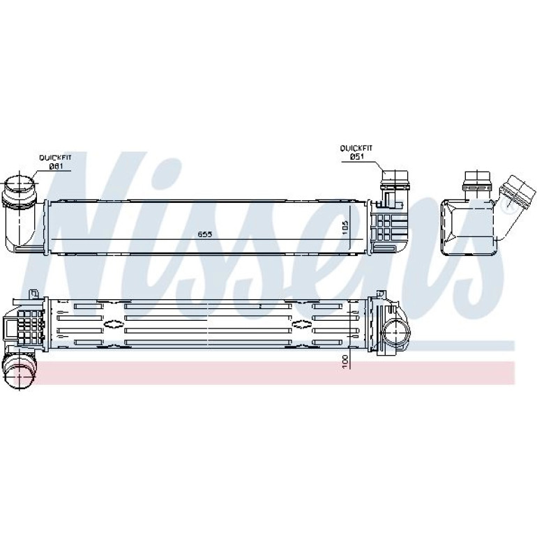 Ladeluftkühler PKW 96543 Ladeluftkühler PKW 96543