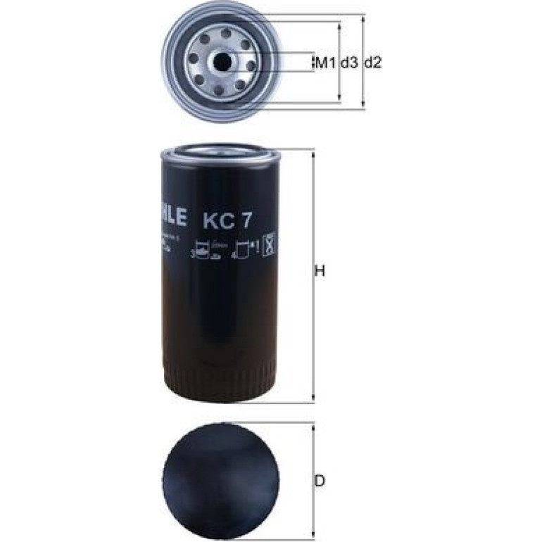 MAHLE Kraftstofffilter KC 7 MAHLE Kraftstofffilter KC 7